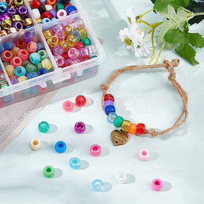 CHGCRAFT 152G 8 Style Plastic Beads KY-CA0001-09-1