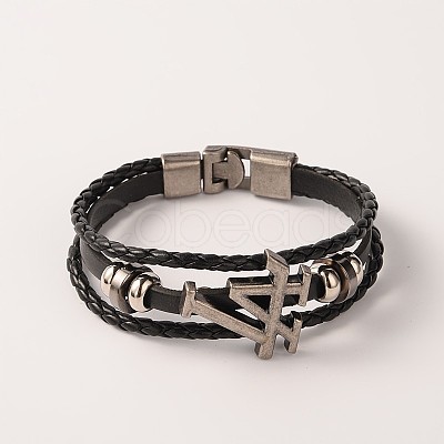Retro Multi-strand Bracelets X-BJEW-J108-14B-1