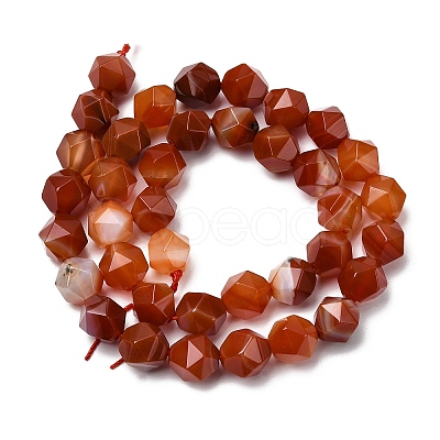 Natural Red Banded Agate Beads Strands G-Z119-A05-03-1