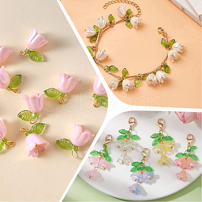 500Pcs Transparent Acrylic Charms TACR-SP0001-36B-1