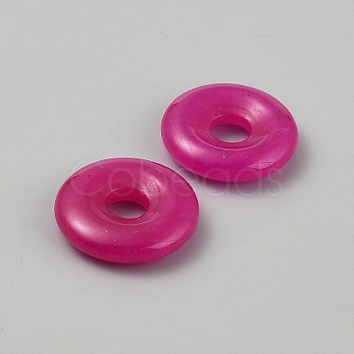 Natural Hot Pink Chalcedony Pendants G-WH0016-53A-1