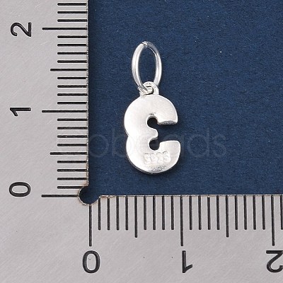 Number Series 925 Sterling Silver Charms STER-Q002-01D-1