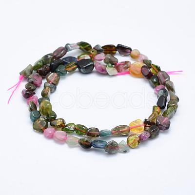 Natural Multicolor Tourmaline Beads Strands G-K203-39B-1