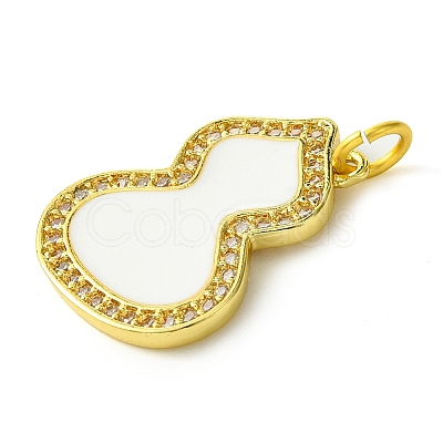 Rack Plating Brass Micro Pave Clear Cubic Zirconia Pendants KK-G501-14G-02-1