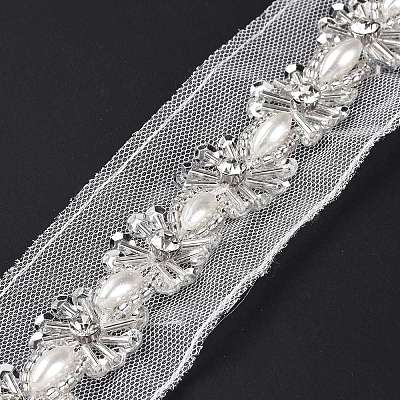 Lace Organza Trimming DIY-XCP0002-48-1
