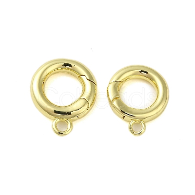 Brass Spring Gate Rings KK-B089-12A-G-1