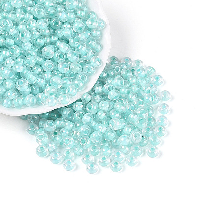 FGB Inside Colours Transparent Glass Seed Beads SEED-T009-01C-1