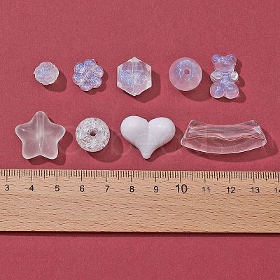 9 Style Transparent and Opaque Acrylic Beads OACR-FS0001-11-1
