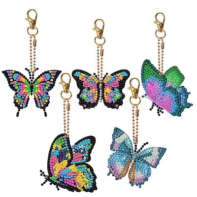 Butterfly DIY Diamond Painting Pendant Decoration Kits PW-WG10066-01-1