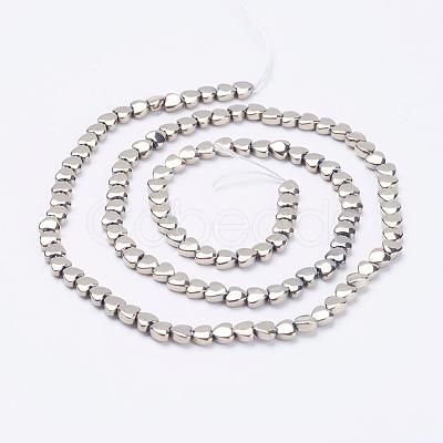 Electroplate Non-Magnetic Synthetic Hematite Beads Strands G-F510-25D-1