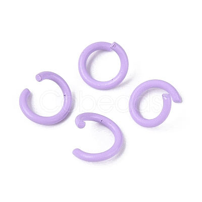 Spray Painted Iron Open Jump Rings IFIN-T017-04B-15-1