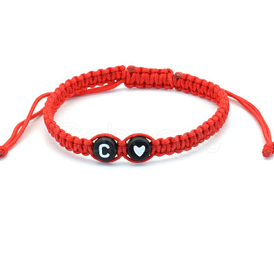 Resin Beads Braided Bead Bracelets FS-WG108B7-03-1