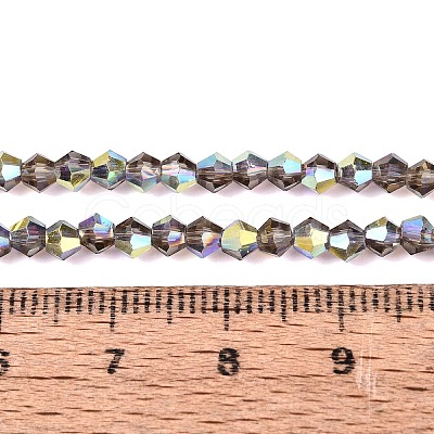 AB Color Plated Transparent Glass Beads Strands GLAA-G127-01-01J-1