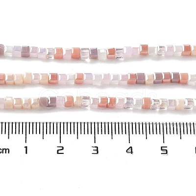 Gradient Color Electroplate Glass Bead Strands GLAA-E042-05-B08-1