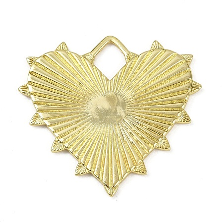 Textured Brass Pendants KK-M322-19G-1