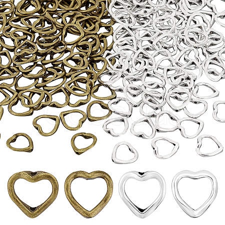 200Pcs 2 Colors Alloy Bead Frames FIND-GA0003-70-1