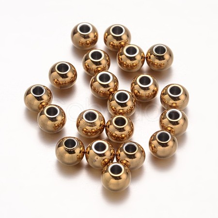 Ion Plating(IP) 304 Stainless Steel Beads STAS-G130-01G-6mm-1