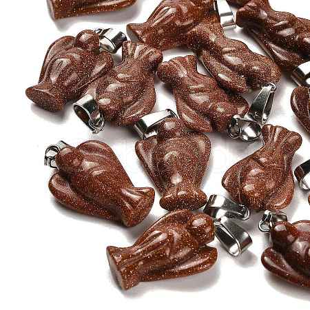 Synthetic Goldstone Pendants G-B127-10P-01-1