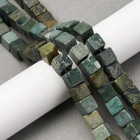 Natural Shoushan Jade Beads Strands G-B155-C03-8x8mm-1