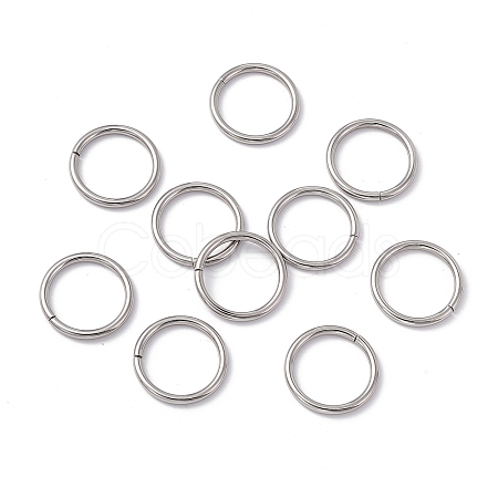 Non-Tarnish 304 Stainless Steel Open Jump Rings X-STAS-C040-01G-P-1