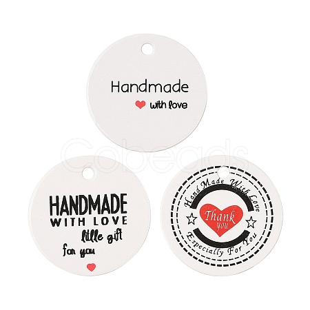 100Pcs Paper Word Printed Gift Tags CDIS-H007-03B-1
