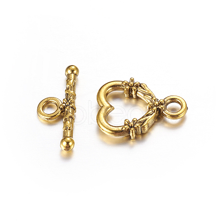 Tibetan Style Alloy Toggle Clasps X-GLF1086Y-NF-1