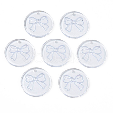 Transparent Resin Pendants RESI-N030-006D-1