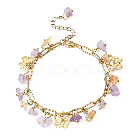 304 Stainless Steel Charm Bracelets BJEW-JB12824-1