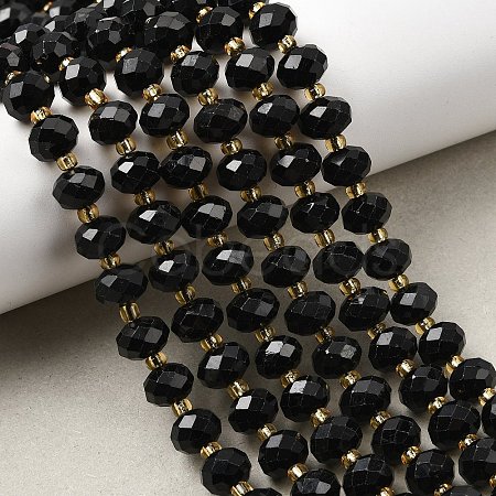 Natural Black Tourmaline Beads Strands G-K380-A06-01-1