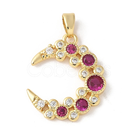 Brass Micro Pave Cubic Zirconia Pendants KK-K403-02G-03-1