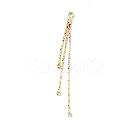 Brass Boston Link Chains Tassel Big Pendants KK-P227-04G-1