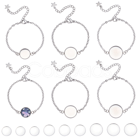 12Pcs 3 Styles 304 Stainless Steel Cable Chain Bracelet Making STAS-SP0002-11-1