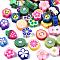 Handmade Polymer Clay Beads, Mixed Shape, Mixed Color, 8~11x8~11x4mm, 100pcs/bag