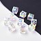 K9 Glass, Imitation Austrian Crystal Beads, Grade AAA, Faceted, Cube, Clear AB, 5~5.5x5~5.5x5~5.5mm(size within the error range of 0.5~1mm), Hole: 0.7~0.9mm