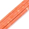 Natural Agate Beads Strands, Dyed, Cube, Dark Orange, 2x2x2mm, Hole: 1mm, about 150pcs/strand, 15.08 inch(38.3cm)