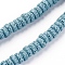 Natural Lava Rock Beads Strands, Dyed, Flat Round/Disc, Sky Blue, 8~8.5x3~4mm, Hole: 2mm, about 54~60 pcs/Strand, 7.87 inch(20 cm)