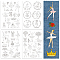 4 Sheets 11.6x8.2 Inch Stick and Stitch Embroidery Patterns, Non-woven Fabrics Water Soluble Embroidery Stabilizers, Ballet, 297x210mmm