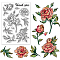 PVC Plastic Stamps, for DIY Scrapbooking, Photo Album Decorative, Cards Making, Stamp Sheets, Peony Pattern, 16x11x0.3cm