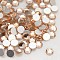 Glass Flat Back Rhinestone, Grade A, Back Plated, Faceted, Half Round, Light Peach, 3.8~4mm, about 1440pcs/bag