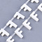 Freshwater Shell Beads, Top Drilled Beads, Letter.F, 10x6x3mm, Hole: 0.8mm