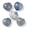 Dyed & Heated Natural Blue Aventurine Heart Love Stone, Pocket Palm Stone for Reiki Balancing, 24.5~25.5x25~26x13.5~15mm