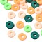 Handmade Polymer Clay Beads, Heishi Beads, Disc/Flat Round, Mixed Color, 4x0.5~1.5mm, Hole: 1.5mm, about 66600pcs/1000g