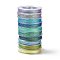 10 Rolls 10 Colors 6-Ply PET Polyester Cord, for Jewelry Making, Mixed Color, 0.4mm, about 50m/roll, 1 roll/color