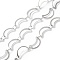 304 Stainless Steel Moon Link Chains, Soldered, with Spool, Stainless Steel Color, 10x6x0.4mm