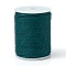 Round Waxed Polyester Cord, Taiwan Waxed Cord, Twisted Cord, Teal, 1mm, about 12.02 yards(11m)/roll