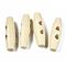 2-Hole Wooden Buttons, Oval, Pale Goldenrod, 39.5x12x11mm, Hole: 5mm