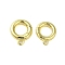 Brass Spring Gate Rings, Rings, Golden, 14.5x12x2.5mm, Hole: 1.6mm