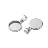 304 Stainless Steel Pendant Cabochon Settings STAS-L282-010P-04-2
