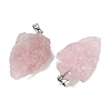 Raw Rough Natural Rose Quartz Pendants G-G162-01P-01-2