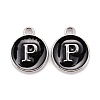 Platinum Plated Alloy Charms X-ENAM-S118-02P-P-1